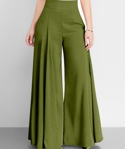 Pantalon de travail décontracté coréen taille haute droit uni en toile pour femme – Vente en gros - Product Image 5