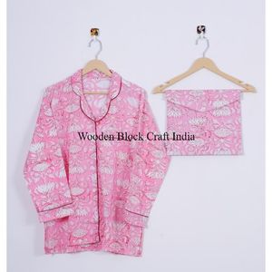 ชุดนอนผ้าฝ้ายแท้ 100% จากอินเดีย ชุดนอนผ้าฝ้าย ชุดนอนพิมพ์ลาย - Product Image 3