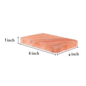 Ladrillo de Sal Rosa del Himalaya de 8x4x1 Pulgadas, Bloque Rectangular Moderno Pulido y Ecológico para Decoración del Hogar - Product Image 1