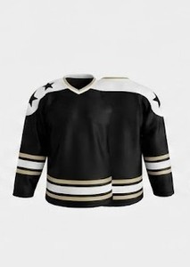 Maillot de hockey sur glace personnalisé pour homme, vert, blanc, bleu marine, col en V, manches longues, 100 % polyester, tissu en maille respirant, sublimation intégrale - Product Image 3