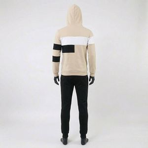 Ensemble de survêtement décontracté en molleton uni pour homme, chaud et confortable, avec sweat à capuche et pantalon de jogging, deux pièces assorties pour l'automne - Product Image 2