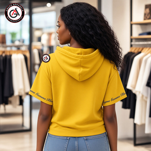 Sweat à capuche court en polyester léger et écologique pour femme, broderie vintage Sigma Gamma Rho |   Sweat-shirt personnalisé pour sororité - Product Image 2