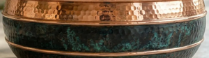 Handmade Rustic Metal Tabletop <b>Vase</b> Round Copper Finish With Succulents And Flowers Decorative Floral Display rough-forged metal - Product Image 6