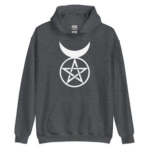 Sweat-shirt à capuche brodé 100 % coton, coupe-vent et respirant, motif Dieu cornu Wicca Néo-paganisme pour homme - Product Image 6