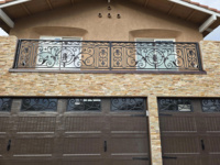 Barandilla de Balcón de Acero Inoxidable y Hierro Forjado de Diseño Moderno, Reja Ornamental para Villa/Hogar, 1 Año de Garantía, TTD para Terraza/Porche