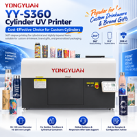 Printer Inkjet Silinder Putar Otomatis 360 Derajat dengan Tinta UV untuk Botol Anggur, Kaleng Aluminium, Resolusi Tinggi, Garansi 1200 Hari, S360