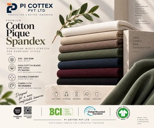 Best Quality 94% Cotton 6% Spandex Pique Fabric 210 220 GSM Soft Stretch Fabric For <b>Polo</b> Shirts And Sportswear Available for Sal - Product Image 6