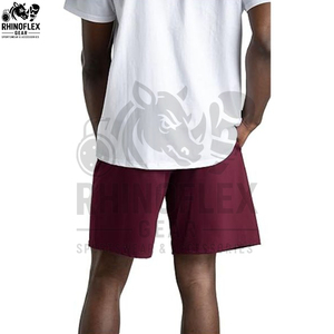 Pantalones Cortos Deportivos de Malla Rosa Sólido para Hombre, Corte Regular, Cintura Elástica con Cordón, Bolsillos Laterales Abiertos, Secado Rápido y Transpirables - Product Image 4