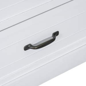 Armoire de rangement de salle de bain en MDF blanc haut de gamme avec deux portes et tiroirs, étagère réglable, accessoire de meuble, modèle D0100XT8R1G - Product Image 5