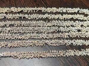 Cadena de cuentas facetadas rondel de latón plateado natural de 2 mm para fabricación de joyas, se vende por pie - Product Image 4