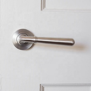 Excellent Stainless Steel Lever Door <b>Handle</b> Minimalist Design Furniture Hardware Passege Privacy Lock <b>Chrome</b> Finished - Product Image 3