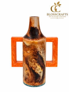 Resin <b>Vase</b> Gloss Crafts Handicraft Art Deco <b>Floor</b> <b>Vase</b> Eco-Friendly <b>White</b> - Product Image 2