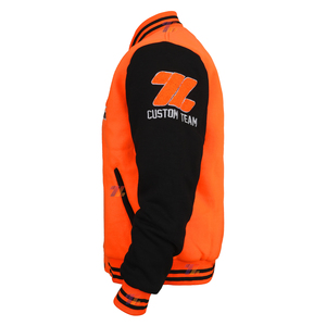 Chaquetas Varsity de Béisbol de Felpa de Algodón de Primera Calidad, Tallas Grandes, con Tela Transpirable y Forro de Satén con Estampado por Sublimación, Logotipo Personalizado - Product Image 2