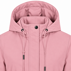 Veste parka d'hiver imperméable rose pour femme, doublée de polaire sherpa, à capuche, chaude, pour l'extérieur, avec poches, OEM, étiquette privée - Product Image 2