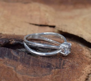 925 Sterling Silver Cubic Zirconia <b>Statement</b> <b>Ring</b> Boho Handmade Fashion Jewelry Gift for Women - Product Image 3