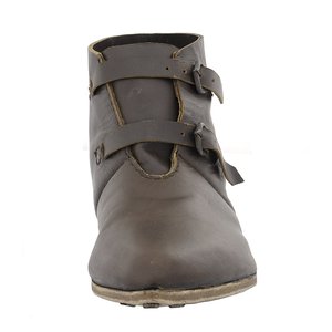 Tendance mode hiver, bottes de cheville vikings Jorvik en cuir de vache véritable à 100%, décontractées, pour l'extérieur, reproduction médiévale - Product Image 4