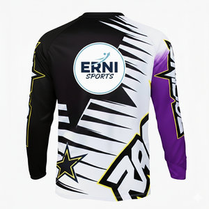 เสื้อเจอร์ซีย์ปั่นจักรยานลงเขาสำหรับผู้ชาย โมโตครอส เอ็มทีบี แขนยาว แห้งเร็ว พิมพ์ลาย โพลีเอสเตอร์ สำหรับปั่นจักรยานเสือภูเขาแบบออฟโรด เสื้อยืดสำหรับแข่งจักรยาน - Product Image 6