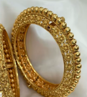 High Quality Classic Moissanite Gold Plated Matte Beautiful Look Two <b>Set</b> Of Fashion <b>Bangles</b> Stylish Openable Women Wedding Wear - Product Image 2