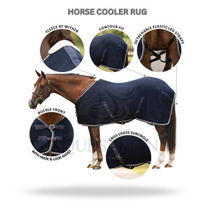 Couverture rafraîchissante pour cheval, personnalisée, drap d'été équestre respirant, couverture pour cheval pour l'entraînement, le transport et l'utilisation en écurie - Product Image 3