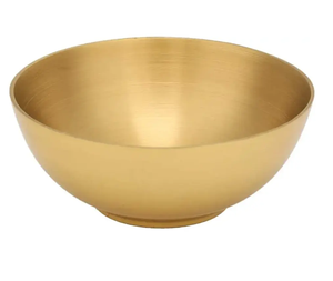 Bol alimentaire en acier inoxydable plaqué or, artisanat en métal, bol artisanal, nouveau style, bol alimentaire en métal pour mariage, restaurant, restauration - Product Image 4