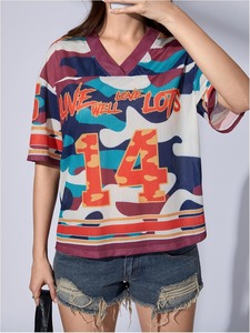 Camiseta de Fútbol de Malla para Mujer de Portugal, Cuello en V, Manga Corta, Transpirable, con Número 7 y Nombre del Equipo Estampado - Product Image 5