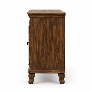 Hand Carved Eco-Friendly Solid Wood Floral Rosette <b>Sideboard</b> Cabinet Rustic Farmhouse Entry Living Room Space-Saving <b>Storage</b> - Product Image 2