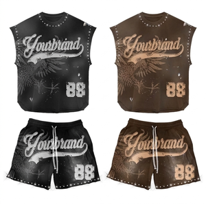 ชุดเสื้อกล้าม Glory Custom พร้อมลายพิมพ์กราฟิก ผ้าเนื้อนุ่ม ชุดลำลอง กางเกงขาสั้นเข้าชุด สไตล์เก๋ๆ สำหรับฤดูร้อน คุณภาพพรีเมียม สวมใส่ได้ทุกวัน - Product Image 1