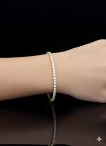 Bracelet tennis de luxe en diamants CVD 3,50 carats en or blanc 14 carats, parfait pour un anniversaire de mariage ou un usage quotidien - Product Image 2