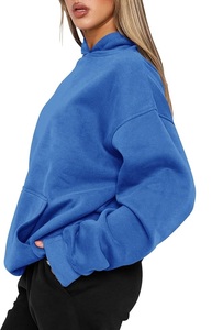 Nouveauté, service OEM, sweat-shirt à capuche ample décontracté pour femmes, couleur unie, confortable, fabriqué en usine au Bangladesh, meilleur prix - Product Image 3
