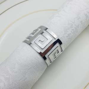 Ensemble d'anneaux de serviette de table de luxe, accessoires élégants et réutilisables pour les mariages, les fêtes et la décoration de table - Product Image 2