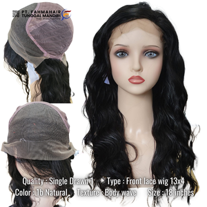 100% Peluca de encaje frontal de extensión de cabello virgen de cutícula alineada Natural de Indonesia en estilo recto enredado libre de longitud larga - Product Image 4