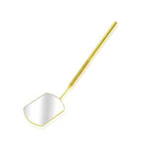 Miroir à cils professionnel en acier inoxydable avec poignée, couleur or, disponible dans toutes les couleurs, Supreme Beauty - Product Image 3