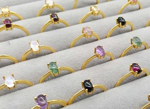 Assorted Oval Gemstone <b>Gold</b> Plated <b>Cocktail</b> <b>Ring</b> Handmade Women's Fashion <b>Ring</b> Wholesale Supplier - Product Image 5