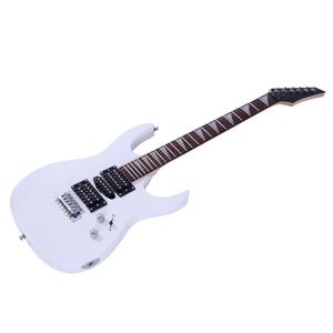 Chitarra Elettrica per Principianti 170 con Pickup HSH, Borsa, Tracolla, Paddle, Cavo, Chiave, Strumenti, Bianca - per Viaggi, Acrilico, Acciaio - Product Image 4