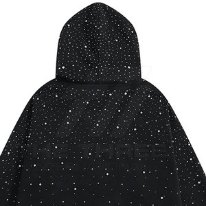 Sudadera con Capucha de Moda Casual para Hombre con Pedrería, 100% Algodón, Transpirable, Ecológica, Diseño Premium, Tela Suave, Ropa Urbana - Product Image 4