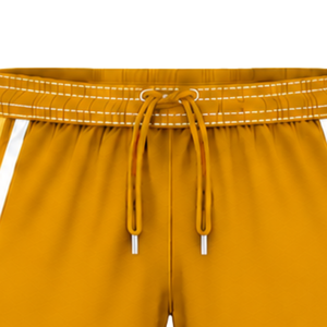 Pantalones Cortos de Rugby Personalizados en Amarillo Dorado y Blanco, Uniforme de Equipo Transpirable y Ligero, Ropa Deportiva de Entrenamiento Personalizada, Rendimiento Atlético - Product Image 5