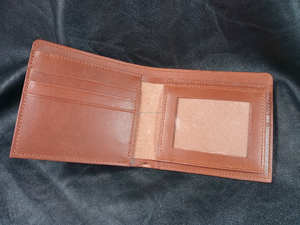 กระเป๋าสตางค์แบบพับสองทบทำด้วยมือ OEM กระเป๋าสตางค์แบบพับได้ RFID การปิดกั้นการออกแบบแบบเปิดสำหรับผู้ชาย BFW-0127จำนวนมาก - Product Image 2