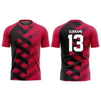 Maillot de football personnalisé 100% blanc/rouge bicolore avec short et une paire de chaussettes pour hommes et femmes, tenue de basketball