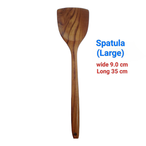 Spatule en bois de teck de taille moyenne, ustensile de cuisine 100% écologique, la plus durable, légère, sans danger pour les aliments, fabriquée en Thaïlande - Product Image 6