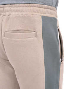 กางเกงวอร์มสีเบจแบบมีบล็อกสี  โลโก้สั่งทำได้  สำหรับฤดูใบไม้ร่วง  ทรงขาตรง  ผ้าโพลีเอสเตอร์/คอตตอน  ผ้าเนื้อดี  ไม่ยับง่าย  ระบายอากาศได้ดี  สไตล์ฮิปฮอป - Product Image 2