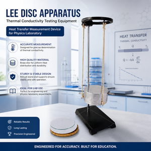 Lee Disc Apparatus Thermal Conductivity <b>Testing</b> <b>Equipment</b> | Heat Transfer Measurement Device Physics Lab Brass Disc Experimental - Product Image 5