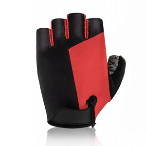 Gants de cyclisme mi-doigts de haute qualité fabriqués au Pakistan, design personnalisé, antidérapants, avec sangle de poignet réglable, imprimé élégant pour l'été - Product Image 1