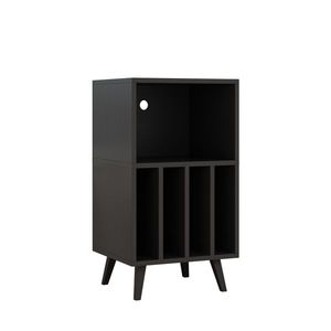 Black Music Room Record Player Stand with Storage Turntable Stand Album Storage Cabinet for Bedroom Living Room or Office - Product Image 4