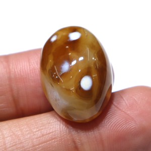 หินโมราอะเกตเจียระไนแบบหลังเบี้ยอะเกตตามธรรมชาติกำไลข้อมือหินอาเกตแบบเรียบขายส่งสำหรับหินอัญมณี - Product Image 2