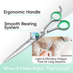 Easy to Use Premium Quality Stainless Steel Manual Straight Pet Grooming <b>Scissors</b> Durable Eco-Friendly - Product Image 4