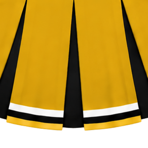 Jupe plissée jaune doré pour femmes et filles, idéale pour la danse, les équipes sportives, les performances, l'entraînement et les compétitions. - Product Image 4