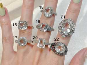 925 Sterling <b>Silver</b> Clear Quartz <b>Ring</b> Genuine Clear Quartz <b>Ring</b> Wholesale Price - Product Image 5