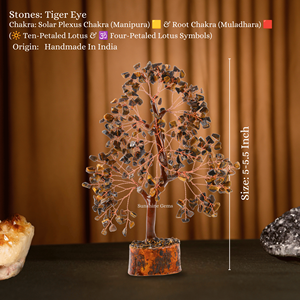 Árbol de la Vida de Cristal de Ojo de Tigre al por Mayor con Alambre de Cobre, Piedras Curativas de Gemas, Árbol de Cristal para Decoración del Hogar - Product Image 5