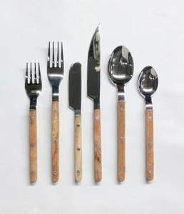 Nouvel arrivage : Ensemble de couverts 6 pièces en acier inoxydable avec manche rose – Vaisselle de fête, ustensiles de service - Product Image 2