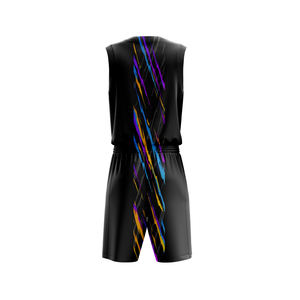 Tenue de basketball pour hommes, maillots et shorts de basketball sur mesure, vêtements de sport 100% polyester, uniforme de basketball imprimé pour adultes - Product Image 2